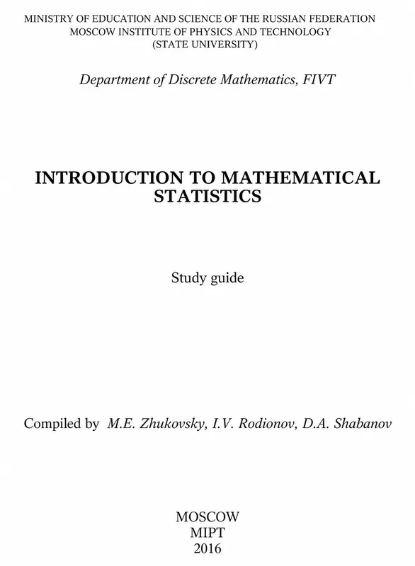 Introduction to Mathematical Statistics